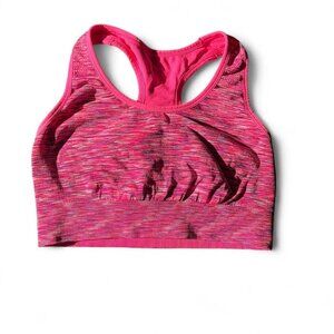 Tek Gear Neon Pink Low Impact Racerback Sports Bra Women's Size Small Wireless